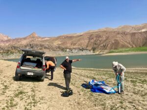 Climbing Southern Peak during Geo-Hazards workshop