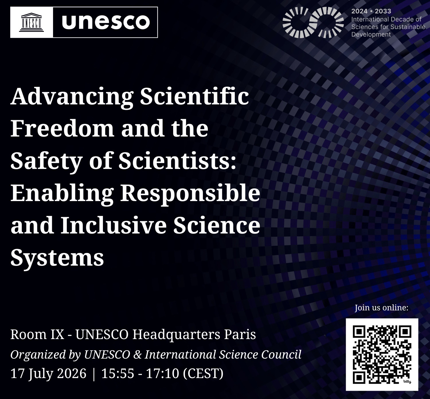 Advancing Scientific Freedom and the Safety of Scientists UNESCO Session 2026
