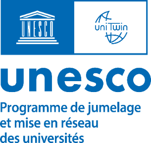 UNESCO UNITWIN Programme de jumelage et mise en réseau des universités logo